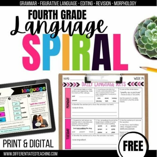 Language Spiral Sample Vault - Differentiated Teaching